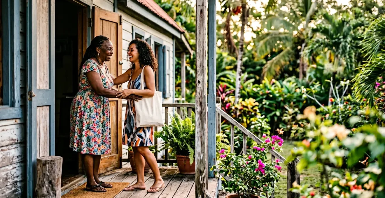 Accueil chaleureux dans une maison guadeloupéenne avec partage culturel authentique