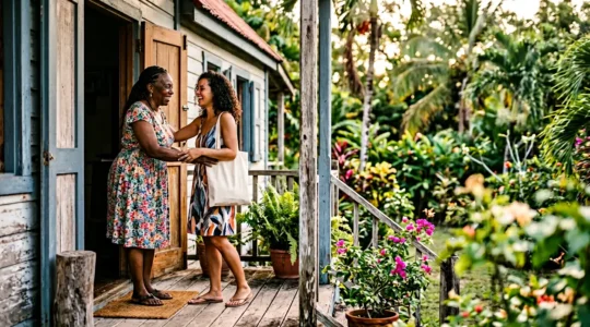 Accueil chaleureux dans une maison guadeloupéenne avec partage culturel authentique