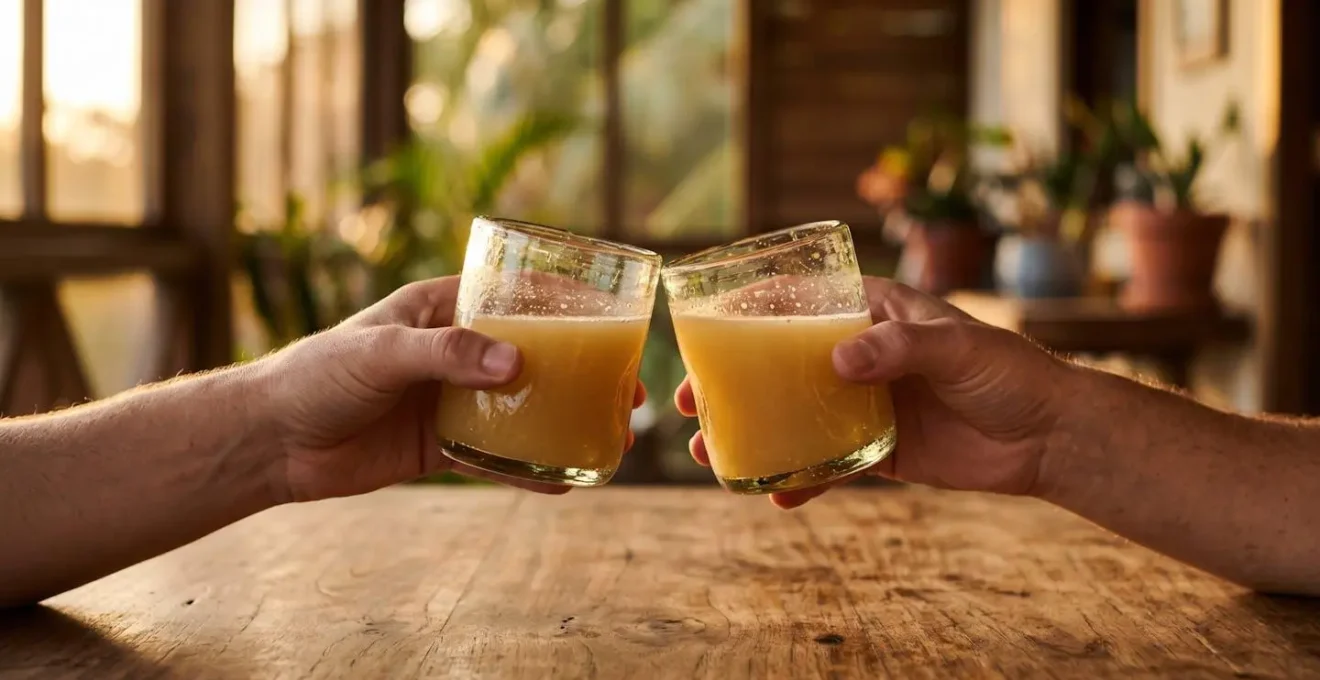 Moment d'échange chaleureux lors de l'apéritif en table d'hôtes créole