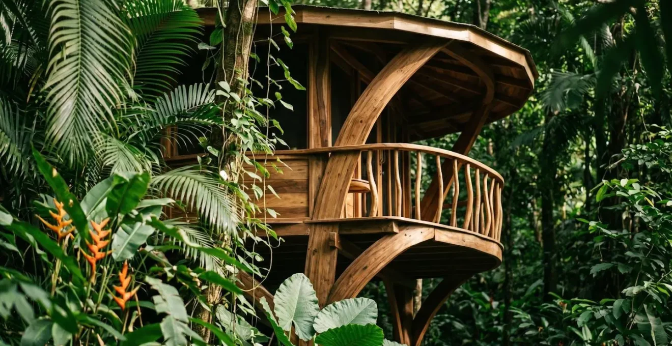 Hébergement insolite intégré dans la végétation luxuriante de Guadeloupe